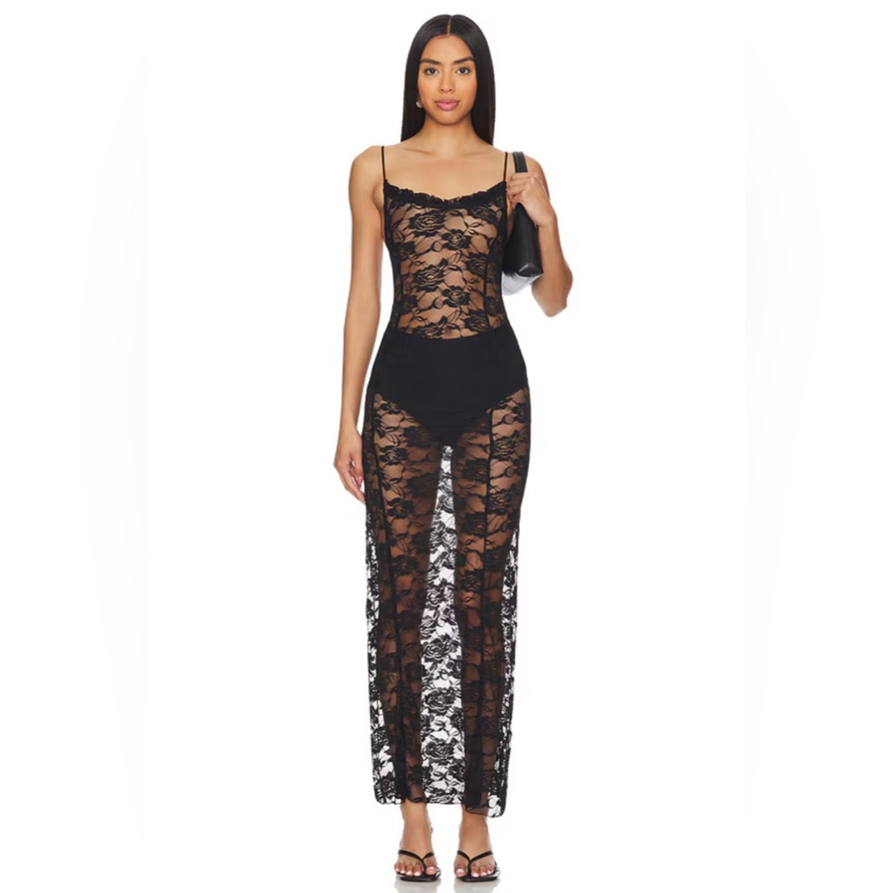 Indah Black Lace Dakota Dress